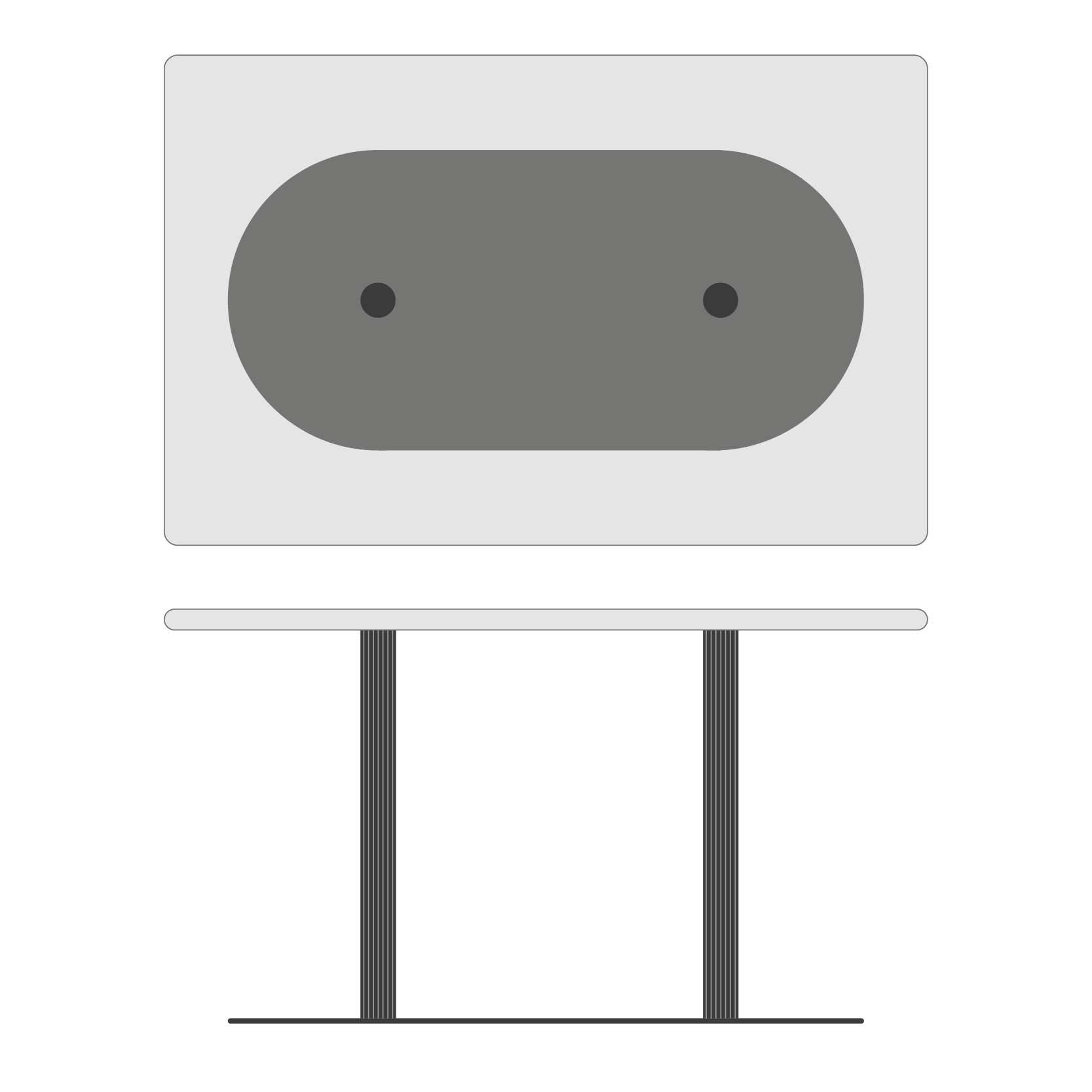 RECTANGULAR TABLE TOP 90X140